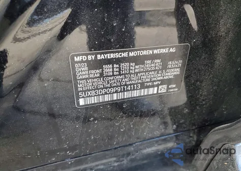 2023 BMW X3 M40I from USA, damaged, VIN 5UX83DP09P9T14113